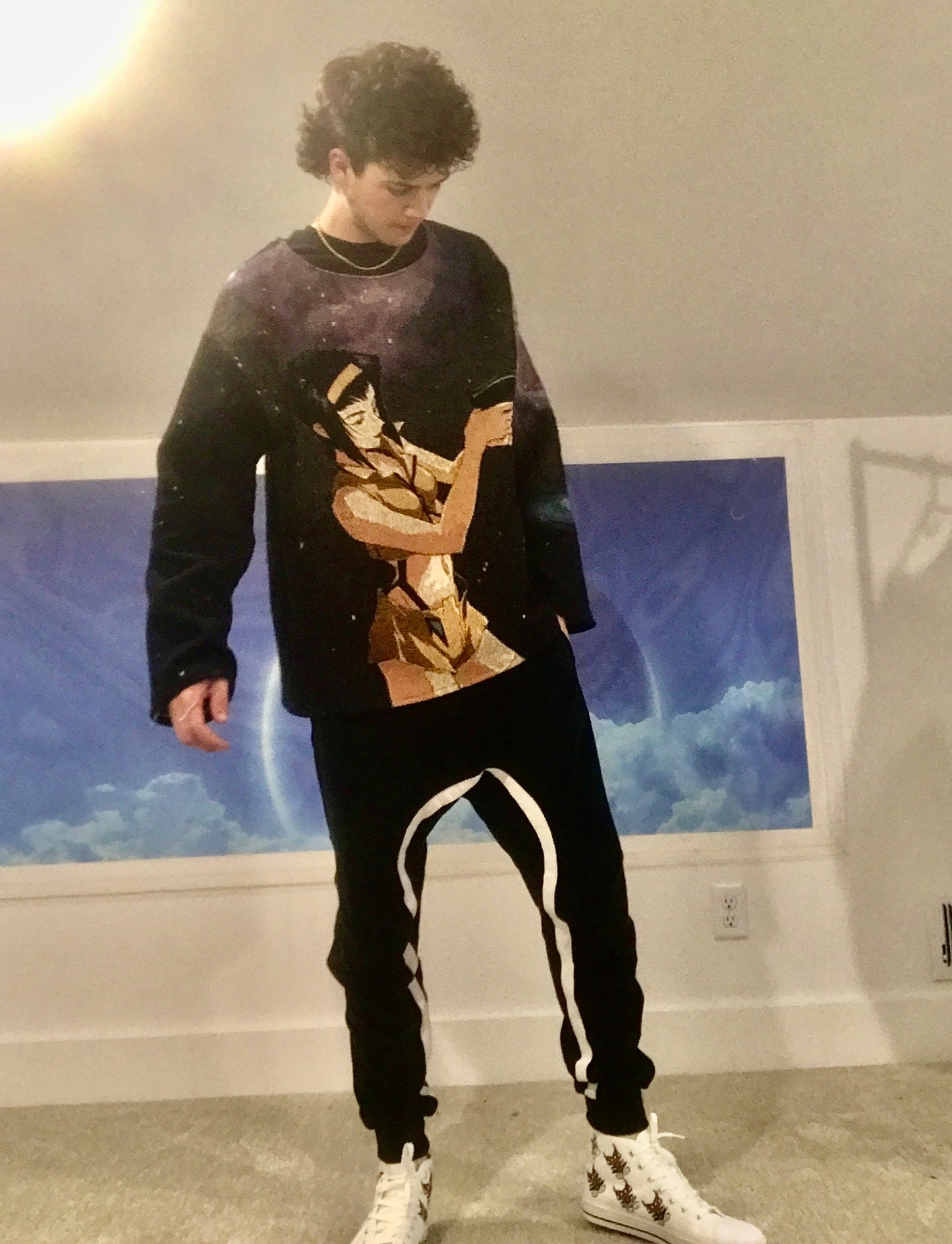 Space Cowboy Tapestry Crewneck - Starving Brand