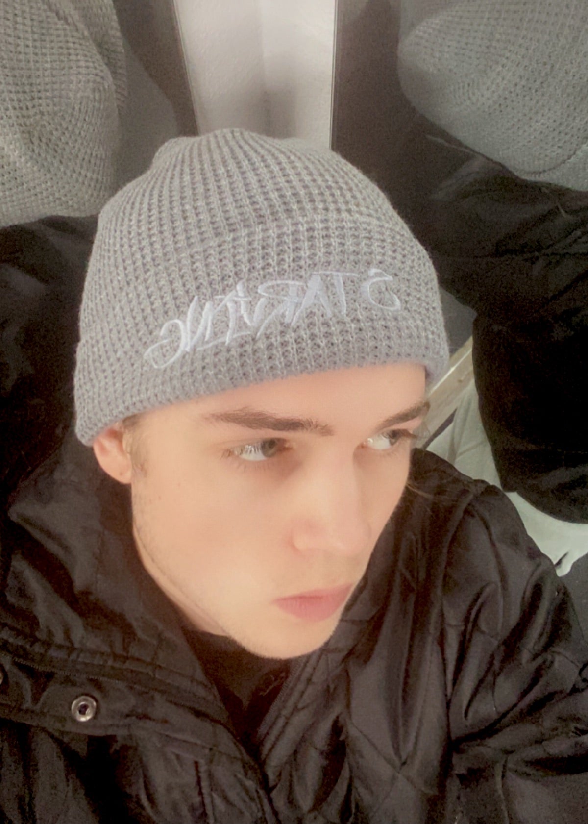 WAFFLE BEANIE - GREY