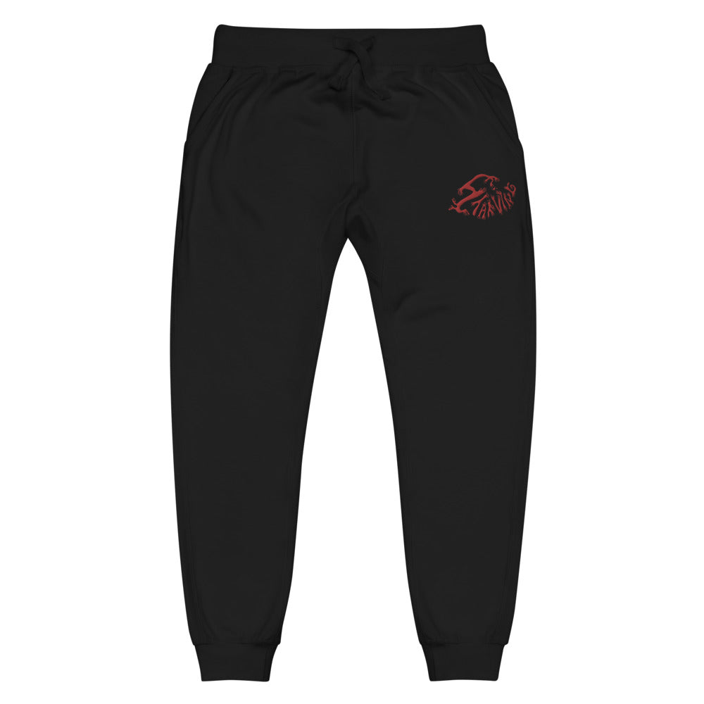"GRASP" embroidered fleece sweatpants