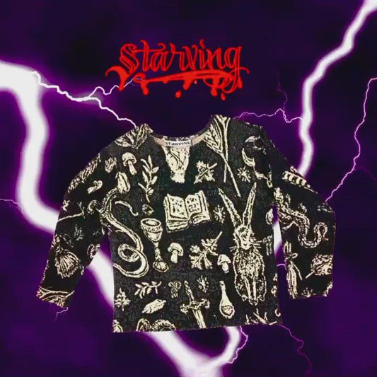 Dark Magic Woven tapestry Crewneck